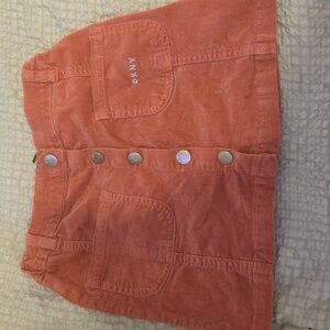 DKNY Pink Button-Front Skirt